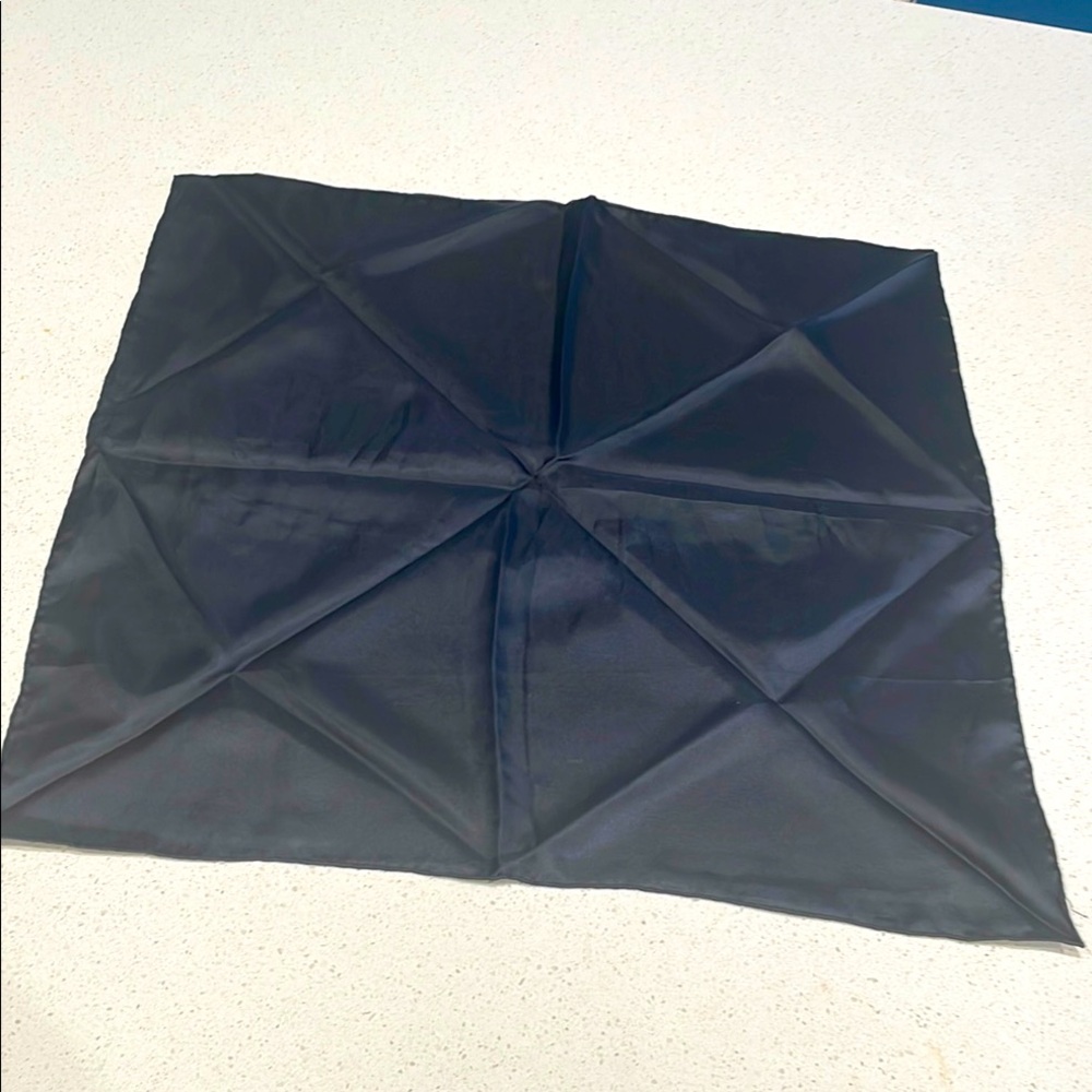 Elegant Black Silk Pocket Square